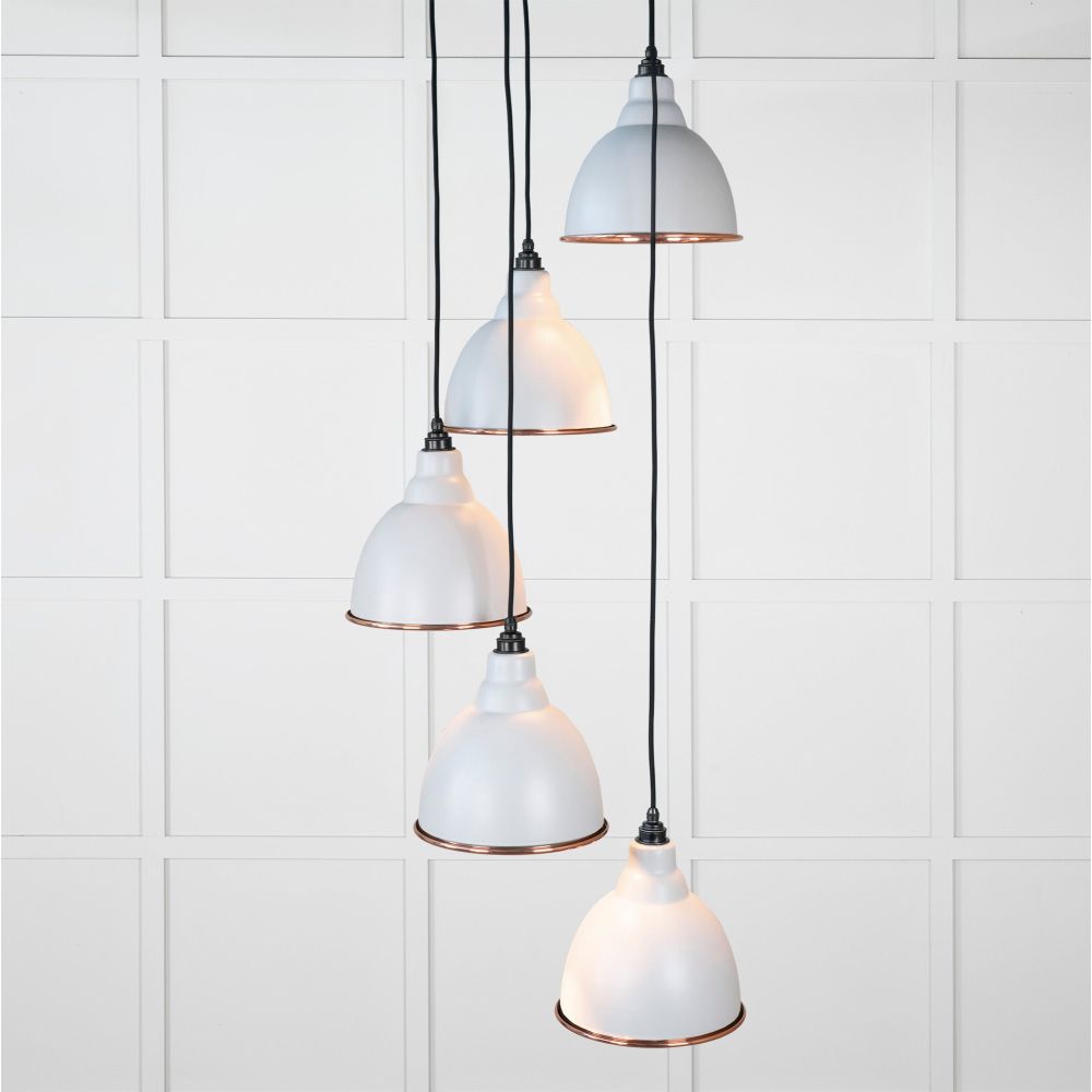 From The Anvil - Hammered Copper Brindley Cluster Pendant in Birch | Sku. 49739SBI | Trade Door Handles.