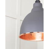 From The Anvil - Hammered Copper Brindley Cluster Pendant in Bluff | Sku. 49739SBL | Trade Door Handles.
