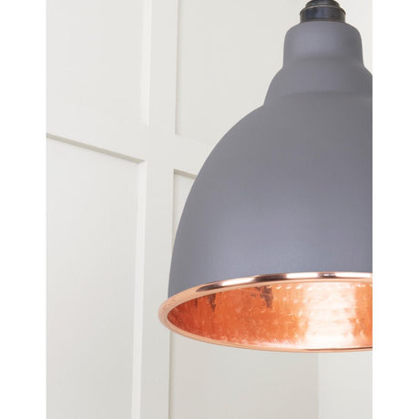 From The Anvil - Hammered Copper Brindley Cluster Pendant in Bluff | Sku. 49739SBL | Trade Door Handles.