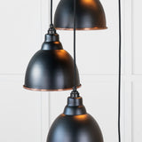 From The Anvil - Hammered Copper Brindley Cluster Pendant in Elan Black | Sku. 49739SEB | Trade Door Handles.