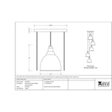 From The Anvil - Hammered Copper Brindley Cluster Pendant in Elan Black | Sku. 49739SEB | Trade Door Handles.
