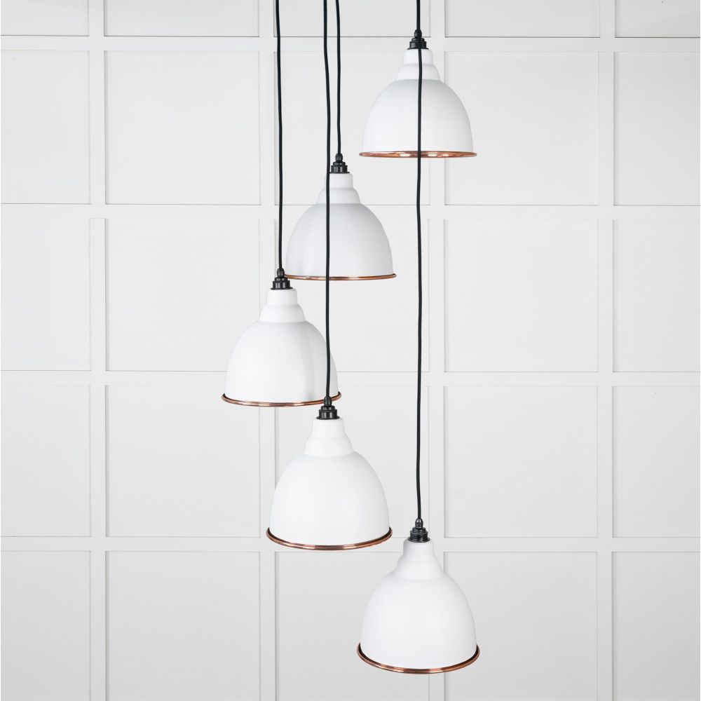 From The Anvil - Hammered Copper Brindley Cluster Pendant in Flock | Sku. 49739SF | Trade Door Handles.