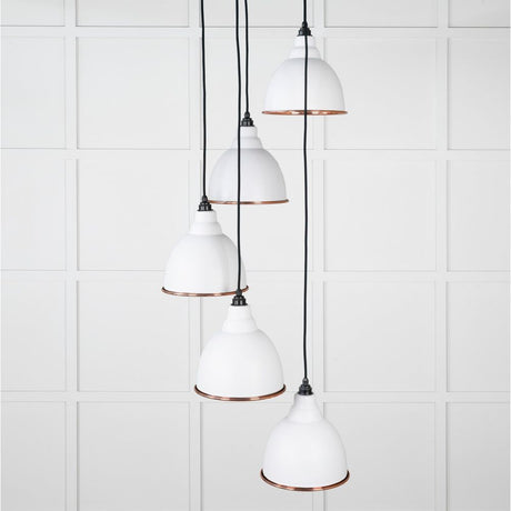 From The Anvil - Hammered Copper Brindley Cluster Pendant in Flock | Sku. 49739SF | Trade Door Handles.