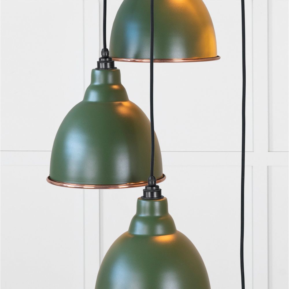 From The Anvil - Hammered Copper Brindley Cluster Pendant in Heath | Sku. 49739SH | Trade Door Handles.