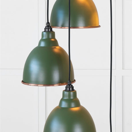 From The Anvil - Hammered Copper Brindley Cluster Pendant in Heath | Sku. 49739SH | Trade Door Handles.