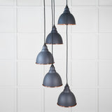 From The Anvil - Hammered Copper Brindley Cluster Pendant in Slate | Sku. 49739SSL | Trade Door Handles.