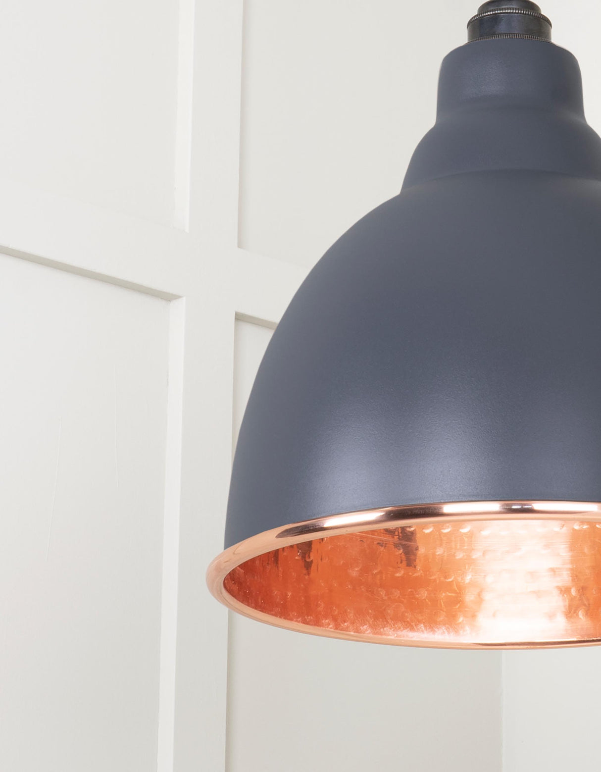 From The Anvil - Hammered Copper Brindley Cluster Pendant in Slate | Sku. 49739SSL | Trade Door Handles.