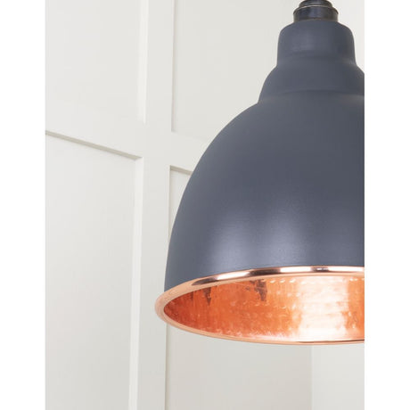 From The Anvil - Hammered Copper Brindley Cluster Pendant in Slate | Sku. 49739SSL | Trade Door Handles.