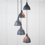 From The Anvil - Hammered Copper Brindley Cluster Pendant in Slate | Sku. 49739SSL | Trade Door Handles.