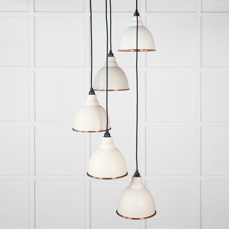 From The Anvil - Hammered Copper Brindley Cluster Pendant in Teasel | Sku. 49739STE | Trade Door Handles.