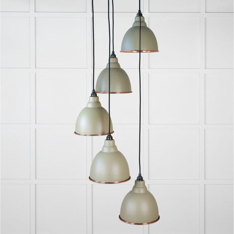 From The Anvil - Hammered Copper Brindley Cluster Pendant in Tump | Sku. 49739STU | Trade Door Handles.