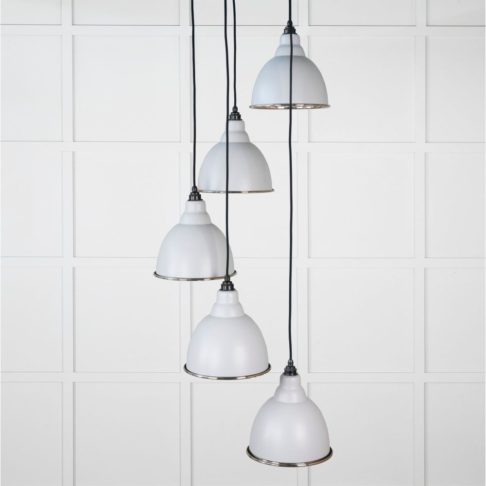 From The Anvil - Hammered Nickel Brindley Cluster Pendant in Birch | Sku. 49740SBI | Trade Door Handles.