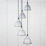 From The Anvil - Hammered Nickel Brindley Cluster Pendant in Birch | Sku. 49740SBI | Trade Door Handles.