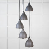 From The Anvil - Hammered Nickel Brindley Cluster Pendant in Bluff | Sku. 49740SBL | Trade Door Handles.