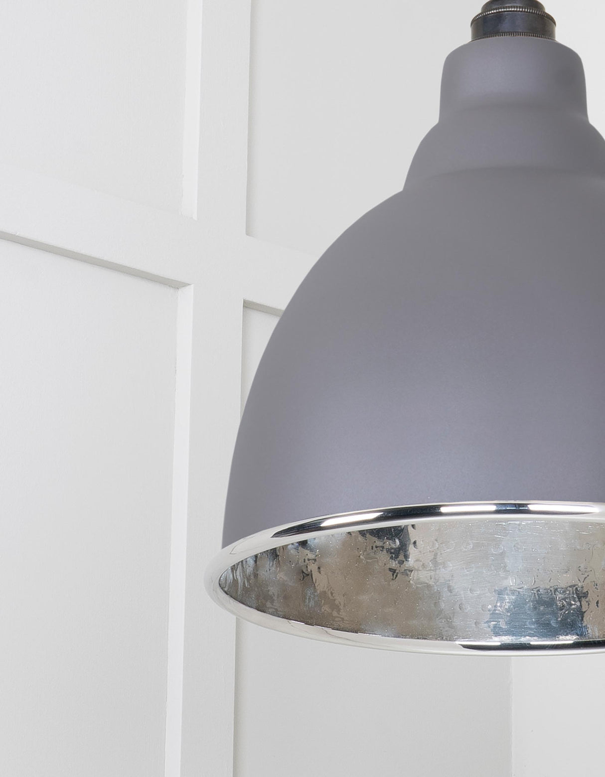 From The Anvil - Hammered Nickel Brindley Cluster Pendant in Bluff | Sku. 49740SBL | Trade Door Handles.
