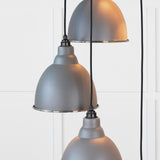 From The Anvil - Hammered Nickel Brindley Cluster Pendant in Bluff | Sku. 49740SBL | Trade Door Handles.