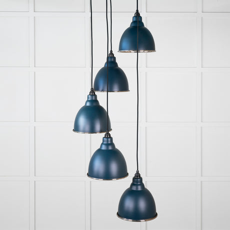 From The Anvil - Hammered Nickel Brindley Cluster Pendant in Dusk | Sku. 49740SDU | Trade Door Handles.