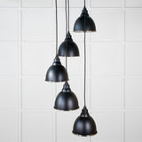 From The Anvil - Hammered Nickel Brindley Cluster Pendant in Elan Black | Sku. 49740SEB | Trade Door Handles.