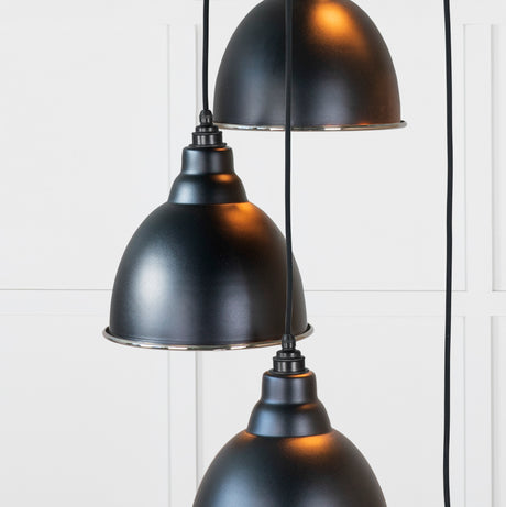 From The Anvil - Hammered Nickel Brindley Cluster Pendant in Elan Black | Sku. 49740SEB | Trade Door Handles.