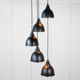 From The Anvil - Hammered Nickel Brindley Cluster Pendant in Elan Black | Sku. 49740SEB | Trade Door Handles.