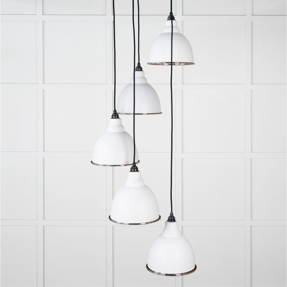 From The Anvil - Hammered Nickel Brindley Cluster Pendant in Flock | Sku. 49740SF | Trade Door Handles.