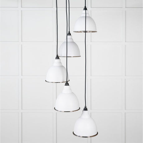 From The Anvil - Hammered Nickel Brindley Cluster Pendant in Flock | Sku. 49740SF | Trade Door Handles.