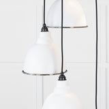 From The Anvil - Hammered Nickel Brindley Cluster Pendant in Flock | Sku. 49740SF | Trade Door Handles.