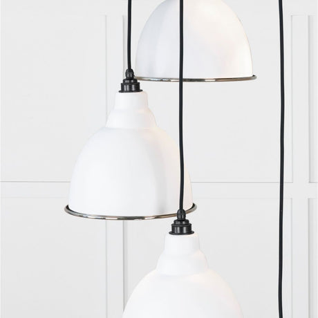 From The Anvil - Hammered Nickel Brindley Cluster Pendant in Flock | Sku. 49740SF | Trade Door Handles.