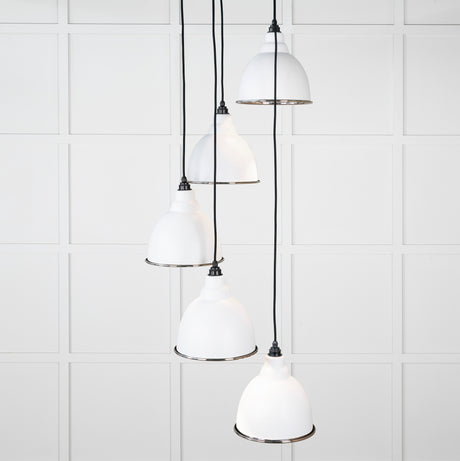 From The Anvil - Hammered Nickel Brindley Cluster Pendant in Flock | Sku. 49740SF | Trade Door Handles.