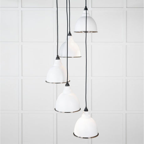 From The Anvil - Hammered Nickel Brindley Cluster Pendant in Flock | Sku. 49740SF | Trade Door Handles.