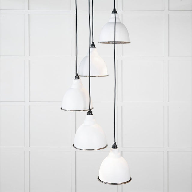 From The Anvil - Hammered Nickel Brindley Cluster Pendant in Flock | Sku. 49740SF | Trade Door Handles.
