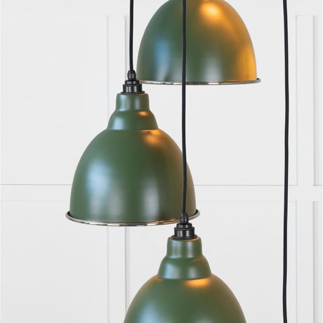 From The Anvil - Hammered Nickel Brindley Cluster Pendant in Heath | Sku. 49740SH | Trade Door Handles.