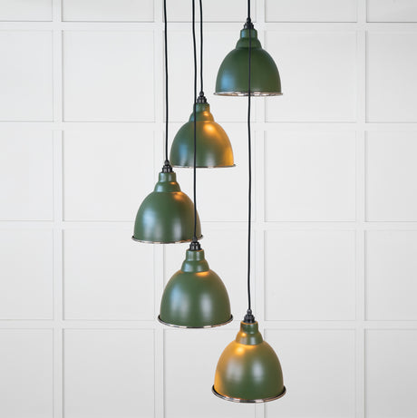 From The Anvil - Hammered Nickel Brindley Cluster Pendant in Heath | Sku. 49740SH | Trade Door Handles.