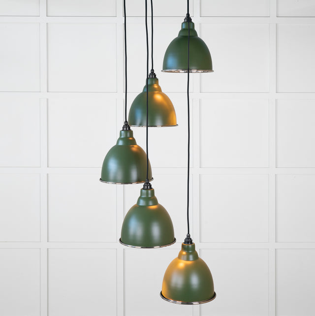 From The Anvil - Hammered Nickel Brindley Cluster Pendant in Heath | Sku. 49740SH | Trade Door Handles.