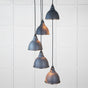 From The Anvil - Hammered Nickel Brindley Cluster Pendant in Slate | Sku. 49740SSL | Trade Door Handles.
