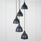 From The Anvil - Hammered Nickel Brindley Cluster Pendant in Soot | Sku. 49740SSO | Trade Door Handles.