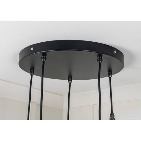 From The Anvil - Hammered Nickel Brindley Cluster Pendant in Soot | Sku. 49740SSO | Trade Door Handles.