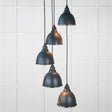 From The Anvil - Hammered Nickel Brindley Cluster Pendant in Soot | Sku. 49740SSO | Trade Door Handles.