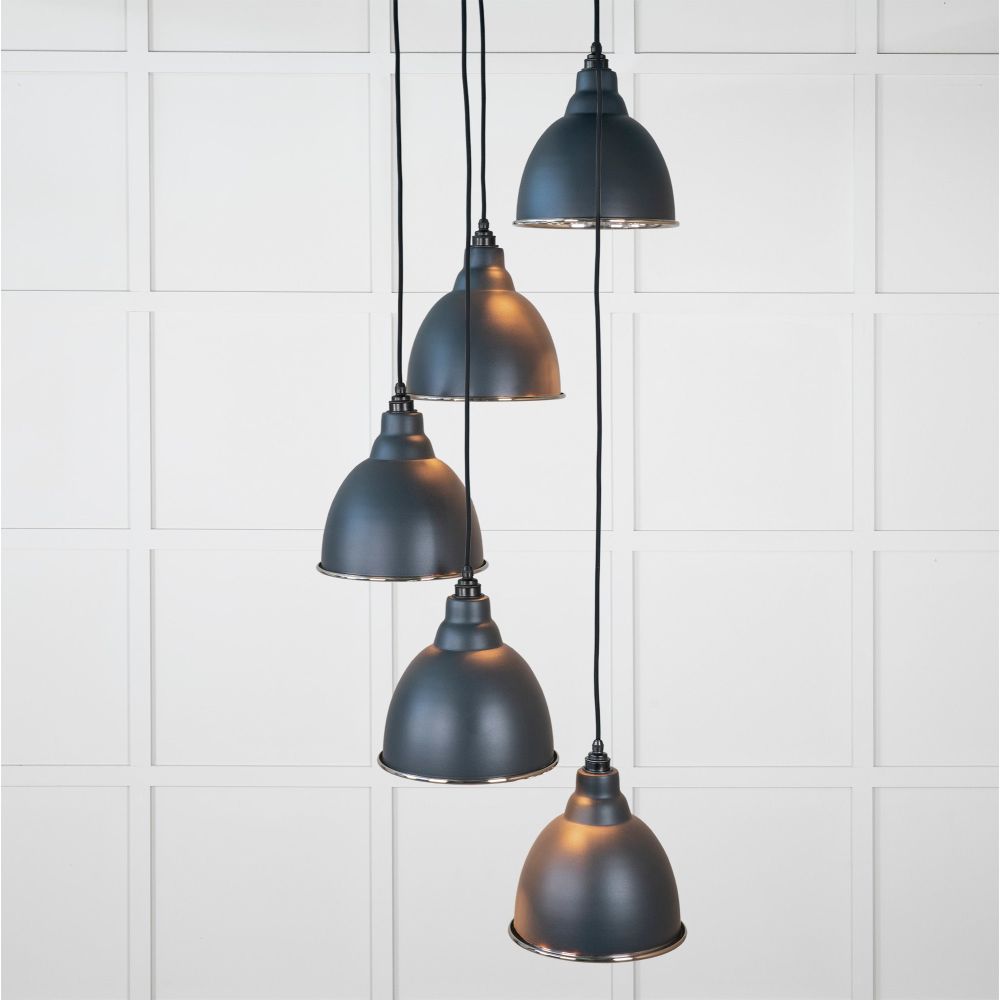 From The Anvil - Hammered Nickel Brindley Cluster Pendant in Soot | Sku. 49740SSO | Trade Door Handles.