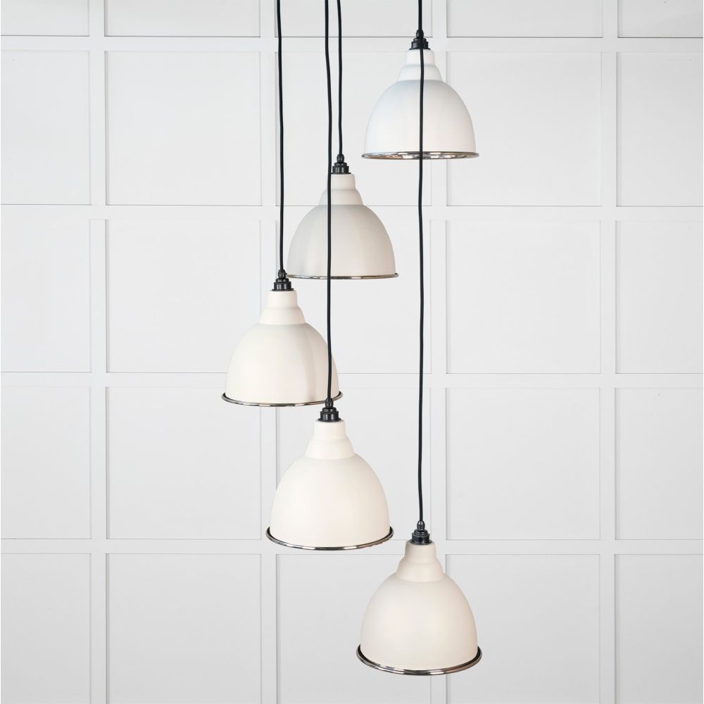 From The Anvil - Hammered Nickel Brindley Cluster Pendant in Teasel | Sku. 49740STE | Trade Door Handles.