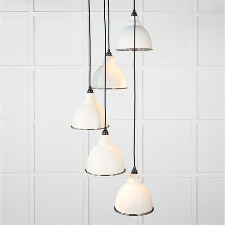 From The Anvil - Hammered Nickel Brindley Cluster Pendant in Teasel | Sku. 49740STE | Trade Door Handles.