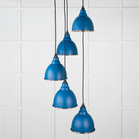 From The Anvil - Hammered Nickel Brindley Cluster Pendant in Upstream | Sku. 49740SU | Trade Door Handles.