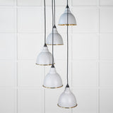 From The Anvil - Hammered Brass Brindley Cluster Pendant in Birch | Sku. 49741SBI | Trade Door Handles.