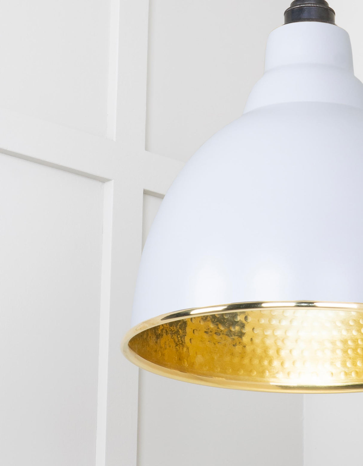 From The Anvil - Hammered Brass Brindley Cluster Pendant in Birch | Sku. 49741SBI | Trade Door Handles.