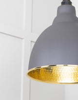 From The Anvil - Hammered Brass Brindley Cluster Pendant in Bluff | Sku. 49741SBL | Trade Door Handles.