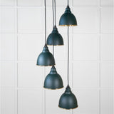 From The Anvil - Hammered Brass Brindley Cluster Pendant in Dingle | Sku. 49741SDI | Trade Door Handles.