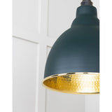 From The Anvil - Hammered Brass Brindley Cluster Pendant in Dingle | Sku. 49741SDI | Trade Door Handles.