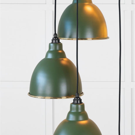 From The Anvil - Hammered Brass Brindley Cluster Pendant in Heath | Sku. 49741SH | Trade Door Handles.