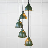 From The Anvil - Hammered Brass Brindley Cluster Pendant in Heath | Sku. 49741SH | Trade Door Handles.
