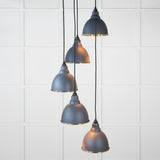 From The Anvil - Hammered Brass Brindley Cluster Pendant in Slate | Sku. 49741SSL | Trade Door Handles.